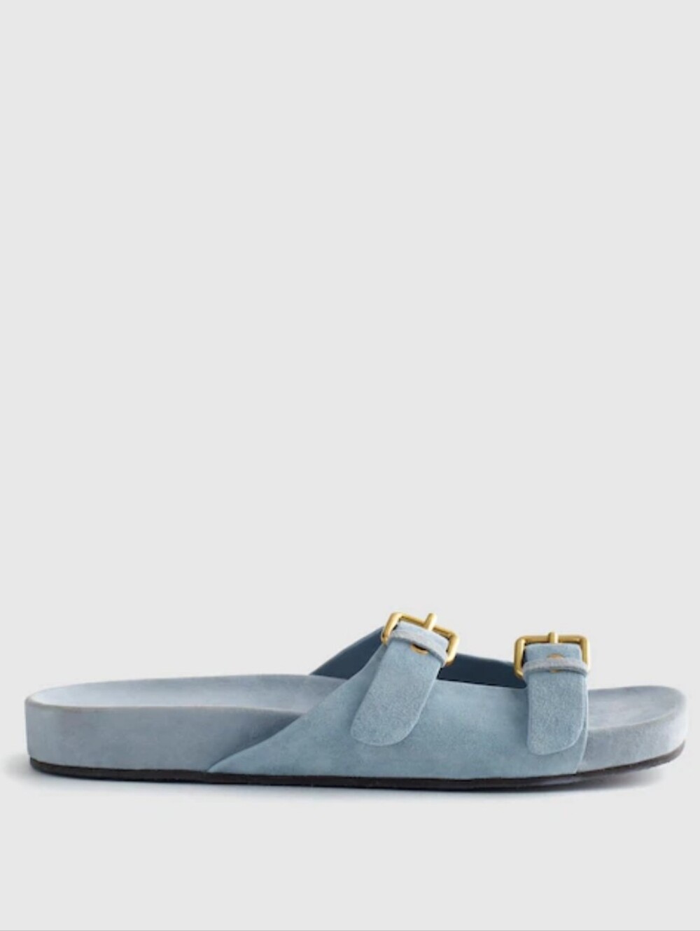 Madewell Cambria Double Strap Suede Sandal - Serene Blue